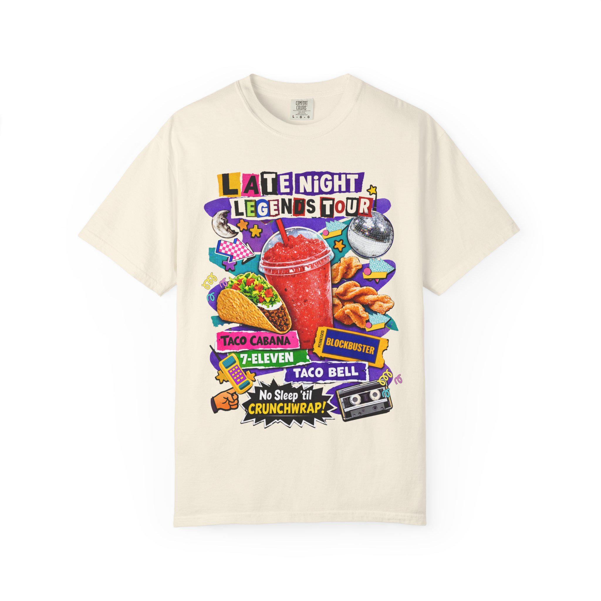 Late Night Legends Tour T-Shirt | Fast Food Graphic Tee