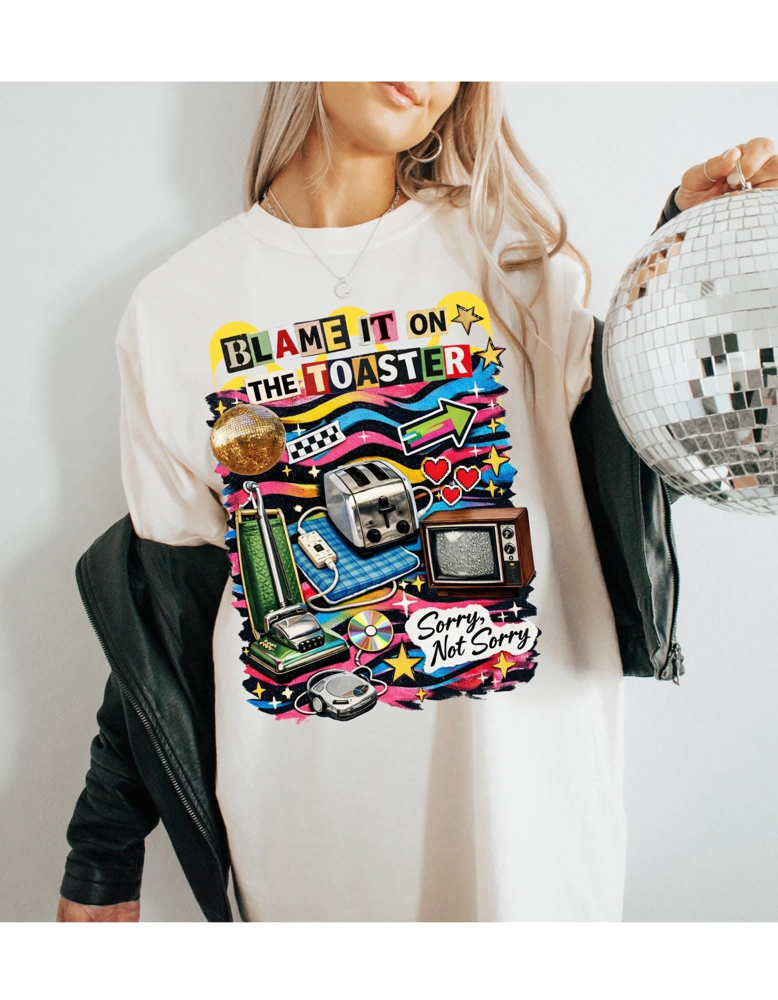 Retro Toaster Graphic Tee | Funny Vintage Appliance Collage