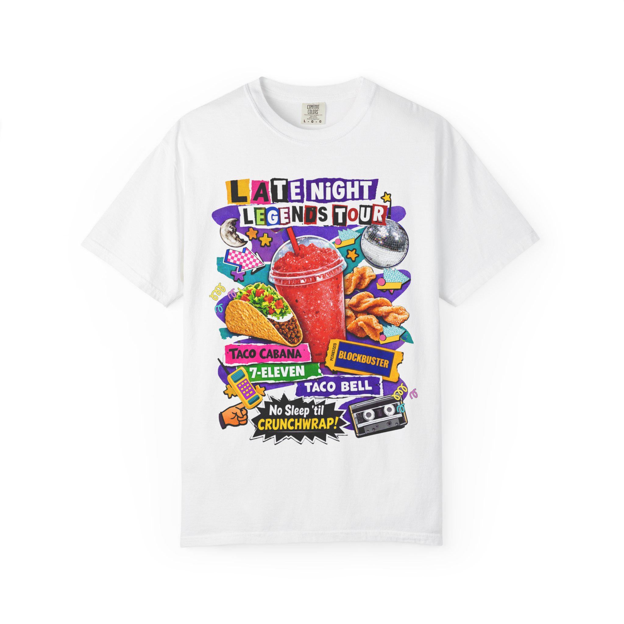 Late Night Legends Tour T-Shirt | Fast Food Graphic Tee